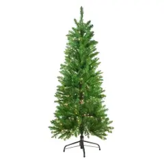 4.5ft. Pre-Lit White River Fir Artificial Christmas Tree, Clear Lights