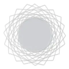 Geometric White Wall Mirror
