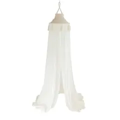 Hello Honey&reg; White Cotton Macram&eacute; Canopy with Tassels