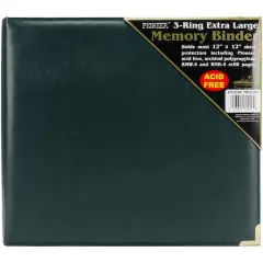 Pioneer&reg; 3-Ring Hunter Green Oxford Sewn Cover Album, 12" x 12"
