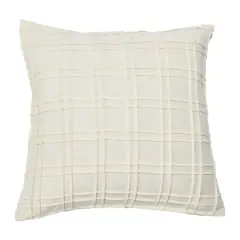 Hello Honey&reg; 20'' Square Plaid Pleated Cotton Pillow Cover