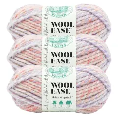 3 Pack Lion Brand&reg; Wool-Ease&reg; Thick & Quick&reg; Prints & Stripes Yarn Bubblegum