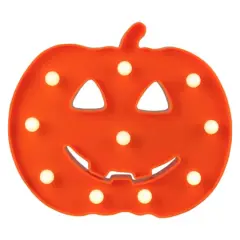 8.5" Orange Lighted Halloween Jack-o-Lantern Marquee Decoration