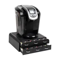 Mind Reader Anchor Collection Black 2-Tier 6-Drawer Single Serve Coffee Pod Organizer