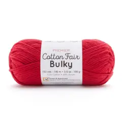 Premier&reg; Cotton Fair&reg; Bulky Solid Yarn Red