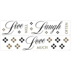 RoomMates Live Laugh Love Peel & Stick Wall Decals