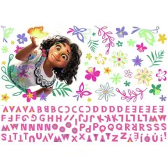 RoomMates Encanto Mirabel Headboard Peel & Stick Giant Wall Decal with Alphabets