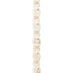 White Howlite Fish Beads by Bead Landing&trade;, 20mm