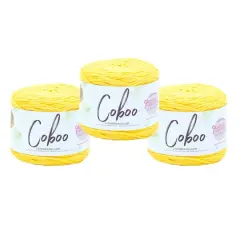 3 Pack Lion Brand&reg; Coboo&reg; Yarn Yellow