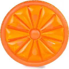 61.5" Inflatable Orange Fruit Slice Swimming Pool Lounger Raft