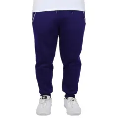 Galaxy by Harvic Men's Fleece-Lined Jogger Sweatpants With Zipper Pockets Navy
