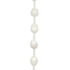 9mm White Freshwater Pearl Beads by Bead Landing&trade;