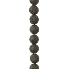 Black Lava Quartz Round Beads, 10mm by Bead Landing&trade;