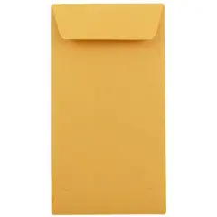 JAM Paper 3.5" x 6.5" Brown Kraft Recycled Coin Business Envelopes, 100ct.