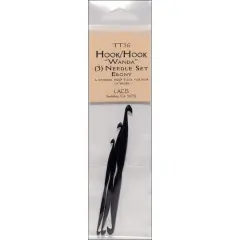 Lacis Double-Ended Crochet Hook Set Ebony