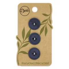 Dritz&reg; 18mm Recycled Paper Round Button, 9ct. Dark blue