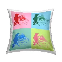 Stupell Industries Pop Art Santa Face Throw Pillow