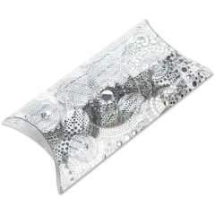 JAM Paper Silver Pillow Boxes, 25ct.
