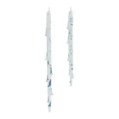 6ct. Assorted Melted Glass Icicle Drop Ornament Set
