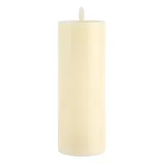 3" x 8" Moving Flame LED Wax Pillar Candle by Ashland&reg; Ivory