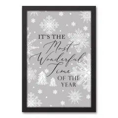 The Most Wonderful Time of the Year 13.73" x 19.73" Black Framed Canvas