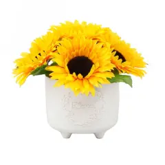 Flora Bunda&reg; Sunflowers in Blessed Ceramic Planter