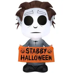 3.5ft. Airblown&reg; Inflatable Halloween Universal Studios Michael Myers with Sign