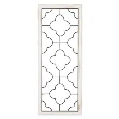Hastings Home 31" Metal & Wood Clover Wall Panel
