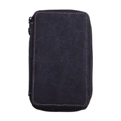 Global Art 48 Slot Canvas Pencil Case Black