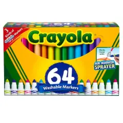 Crayola&reg; Washable 64 Color Broad Line Markers
