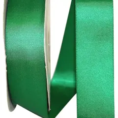 JAM Paper 1.5"x 50yd. Double Face Satin Ribbon Forest