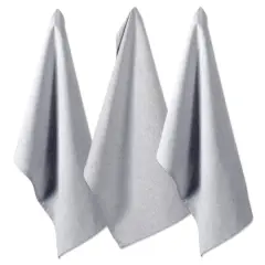 DII&reg; Gray Solid Chambray Dishtowels, 3ct.