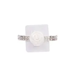 JAM Paper Sophisticated Flower Bracelet, 6ct. White