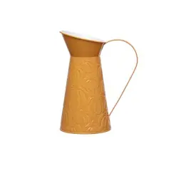 11" Floral Pitcher Iron Pitcher by Ashland&reg; Mustard Yellow