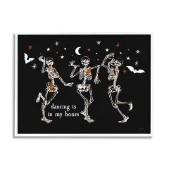 Stupell Industries 24" x 30" Dancing is in My Bones Skeletons White Framed Gicl&eacute;e Art