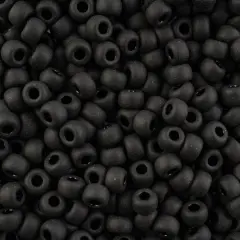 John Bead 8/0 Miyuki Glass Seed Beads, 12g Black Matte