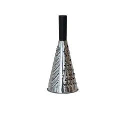 Hello Honey&reg; 10.5" Black Stainless Steel Cone Shaped Grater with Mango Wood Handle
