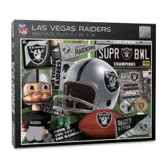 NFL Retro Series 500 Piece Puzzle Oakland Raiders