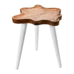 Hello Honey&reg; Wood Wavy Edge End Table