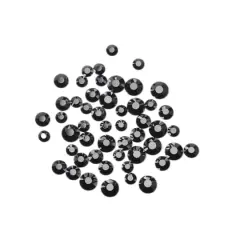 Round Flatback Austrian Crystals Mix by Bead Landing&trade;, 60ct. Jet Hematite