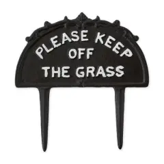 10" Please Keep Off The Grass Garden Stake