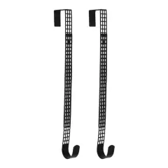 Haute Decor Hook & Lattice Matte Black Wreath Hanger, 2ct.