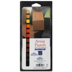 Pro Art&reg; Earth Tones 12 Color Square Artist Pastels