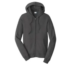 Port & Company&reg; Fan Favorite Fleece Full-Zip Hooded Sweatshirt Charcoal