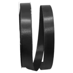 JAM Paper 7/8" x 100yd. Double Face Satin Allure Ribbon Black
