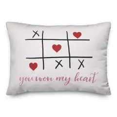 Won My Heart Rectangle Throw Pillow