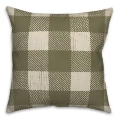 Green Buffalo Check Throw Pillow