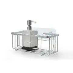 SunnyPoint 10" Rectangle Aluminum Storage BasketSilver