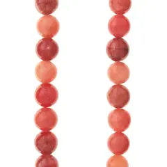 Ruby Mix Quartzite Round Beads, 8mm by Bead Landing&trade;