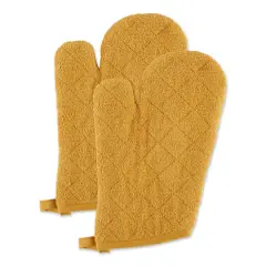 DII&reg; Terry Oven Mitts, 2ct. Honey Gold
